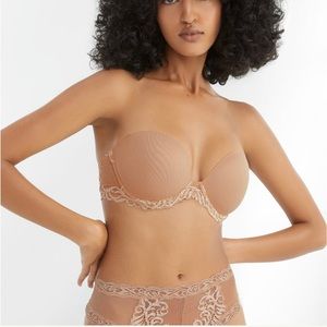 Natori Feathers Strapless Plunge Bra